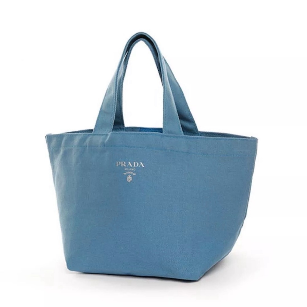 Prada Blue Casual Tote with Double Handles